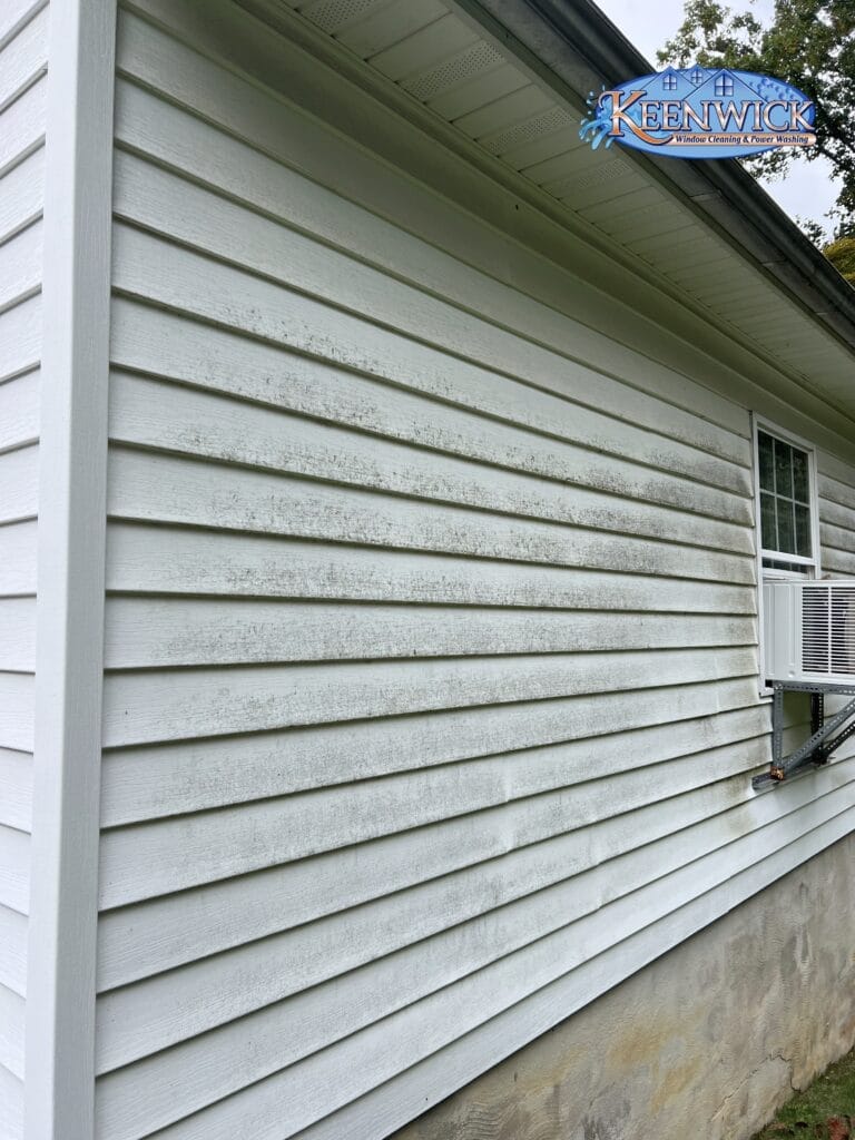 Before soft washing residential exterior – Keenwick cleaning service